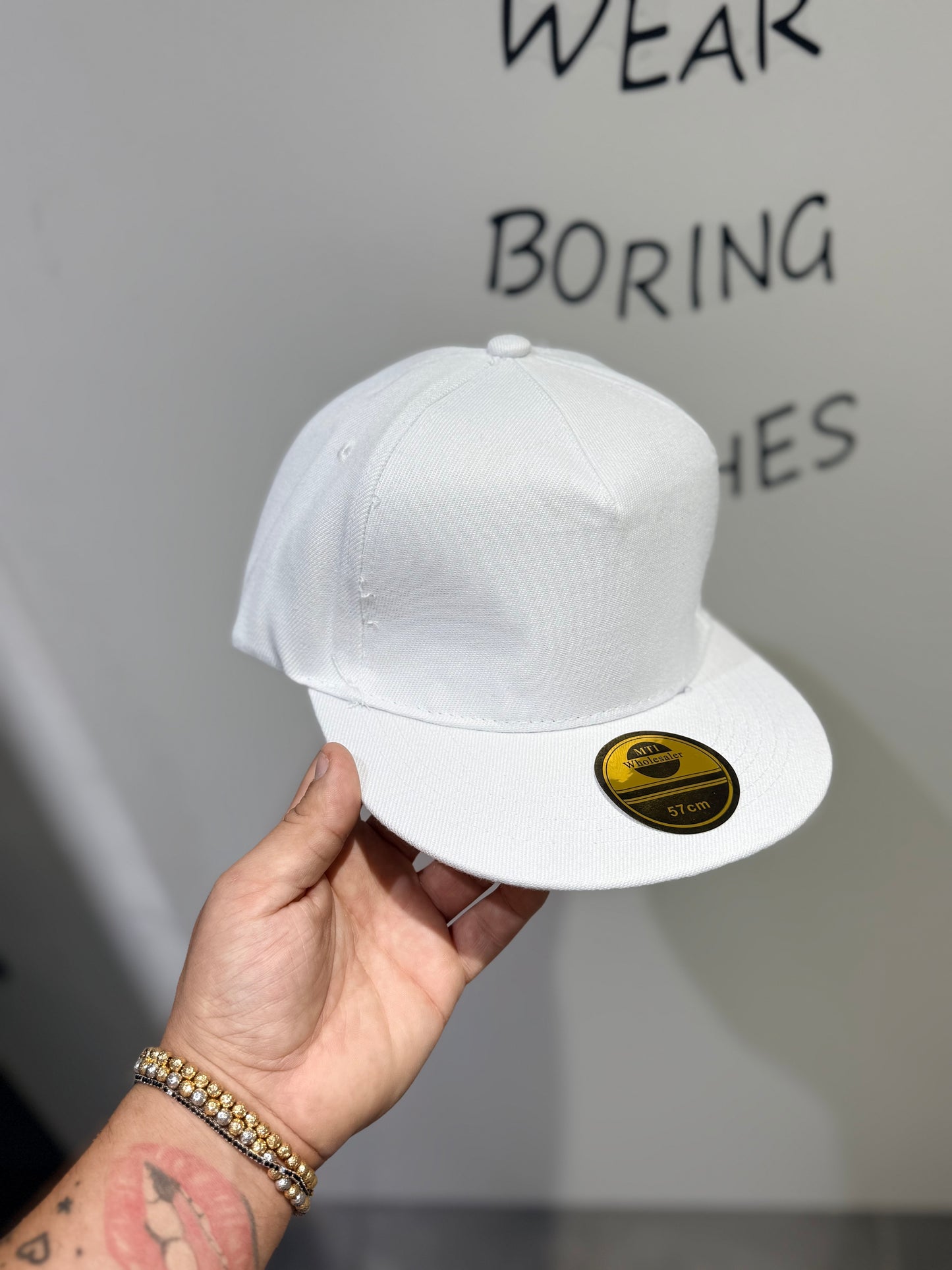 Cappello Uomo Visiera Dritta Basic White