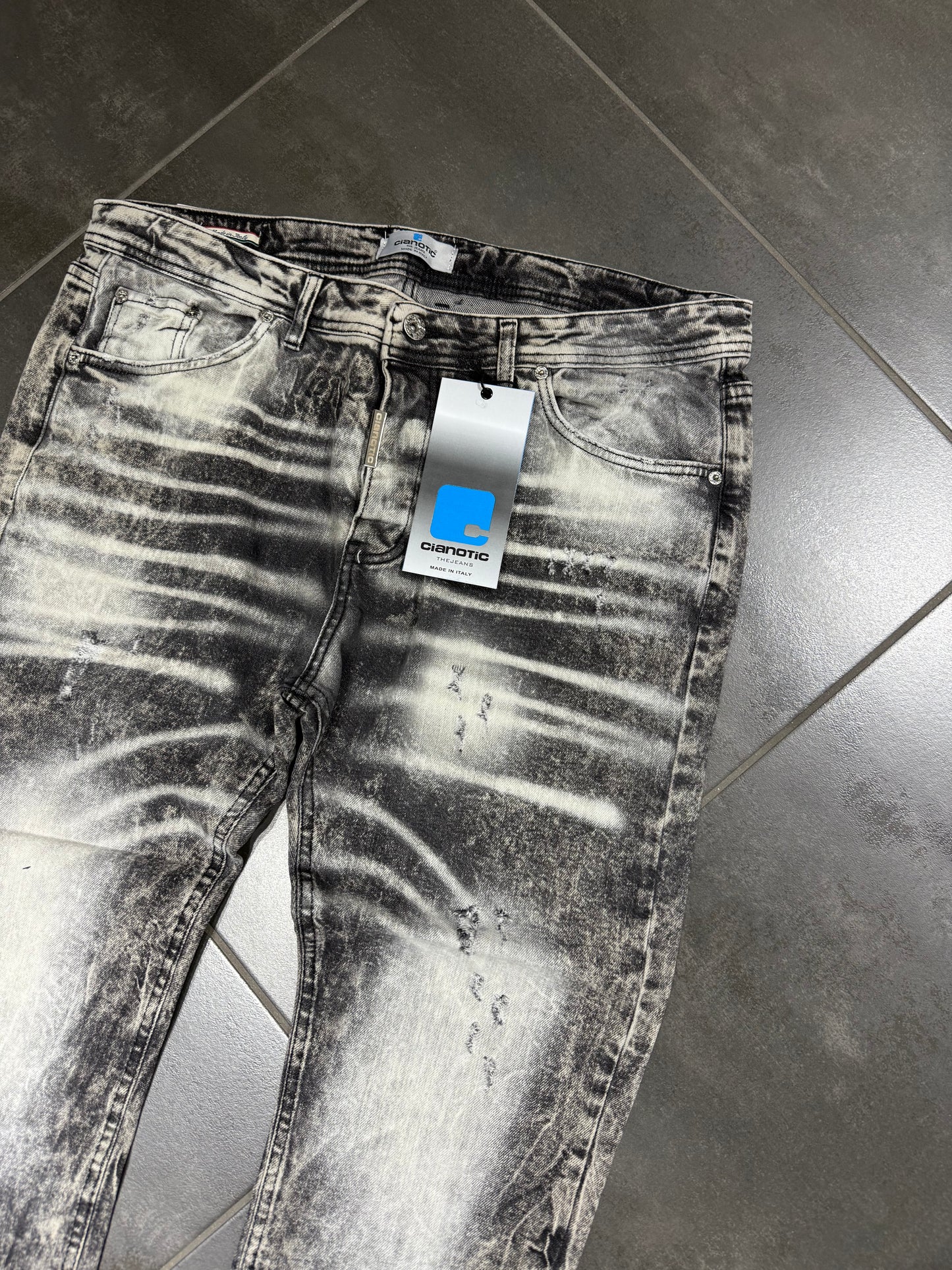 Jeans Uomo Taglie Forti Cnt Marble Effect