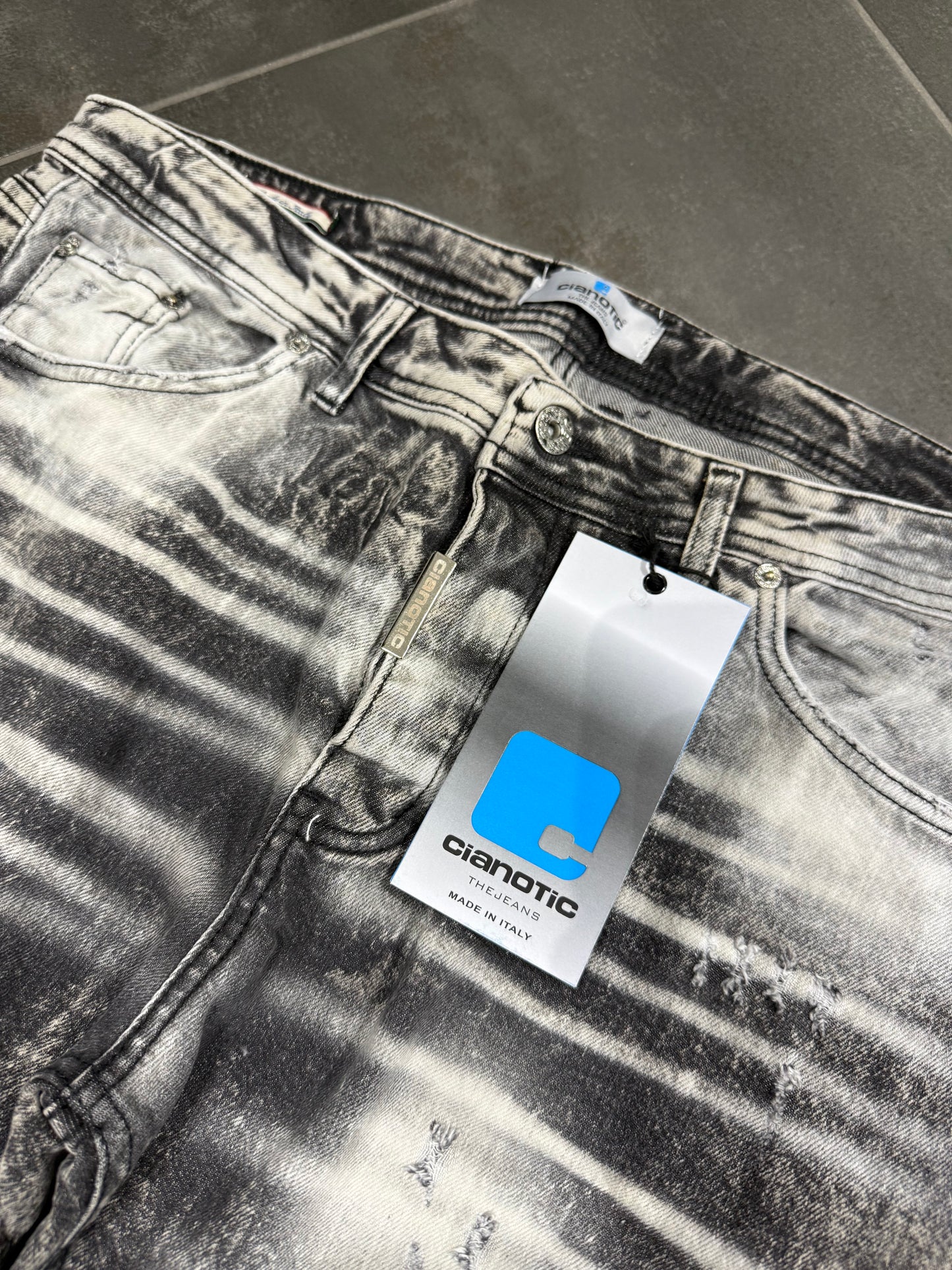 Jeans Uomo Taglie Forti Cnt Marble Effect