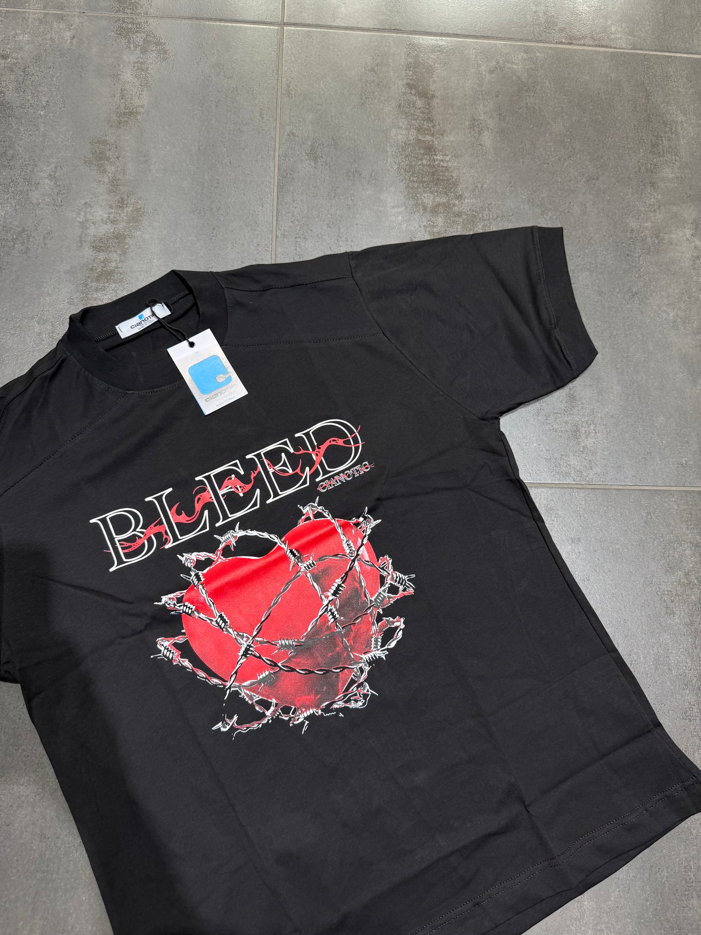 T-Shirt Uomo Cotone Taglie Forti Cnt Bleed