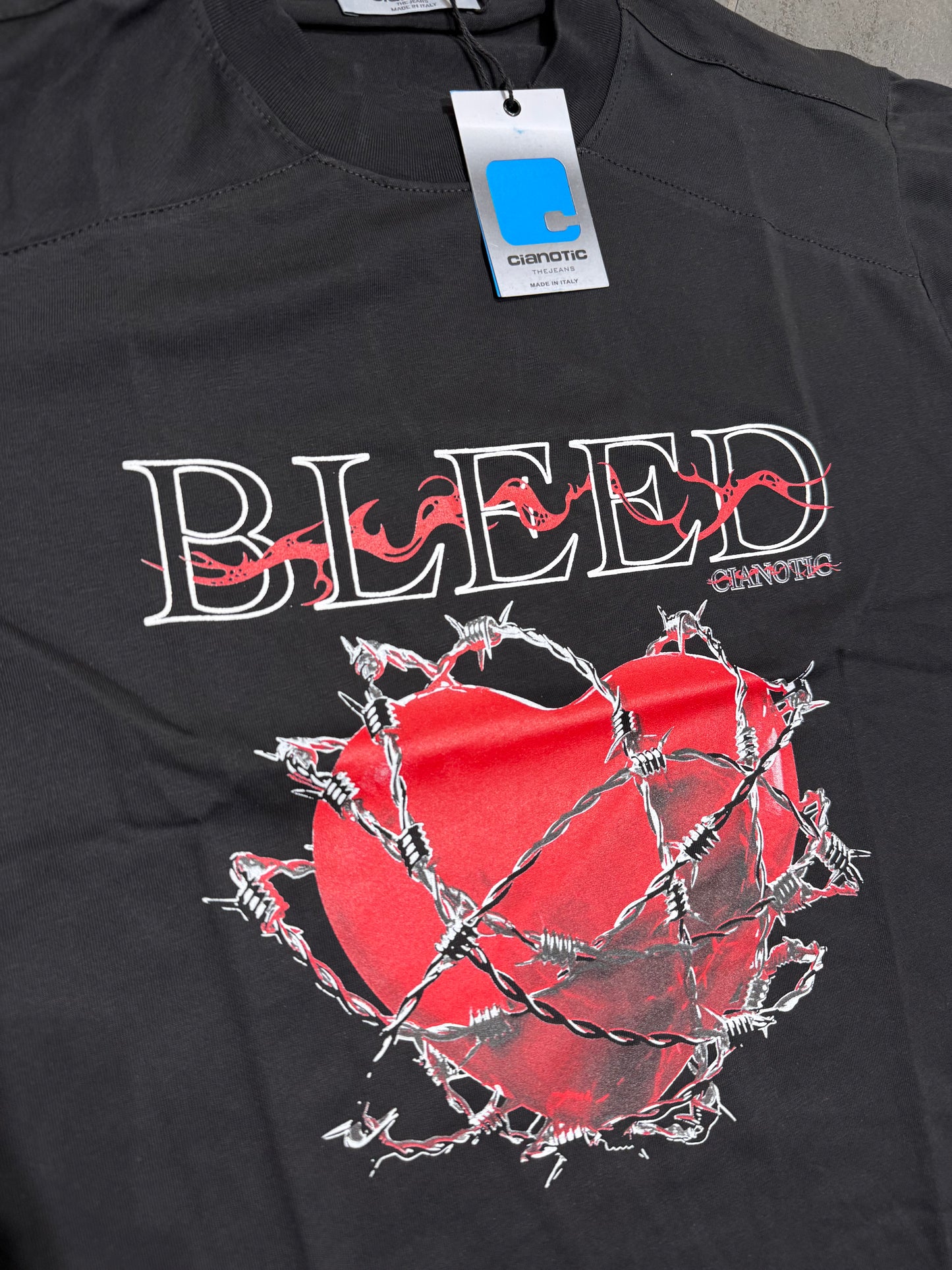 T-Shirt Uomo Cotone Taglie Forti Cnt Bleed