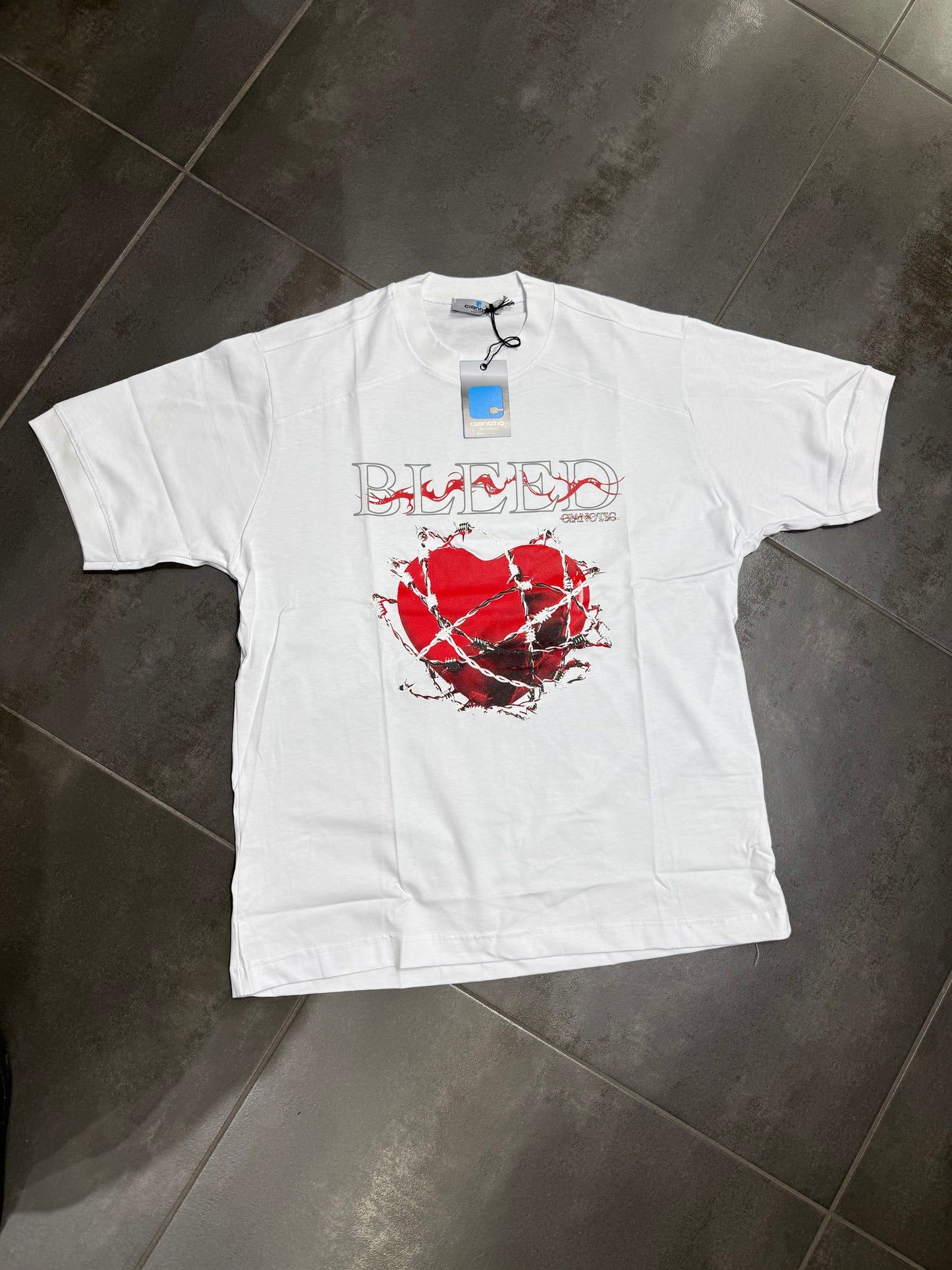 T-Shirt Uomo Cotone Taglie Forti Cnt Bleed