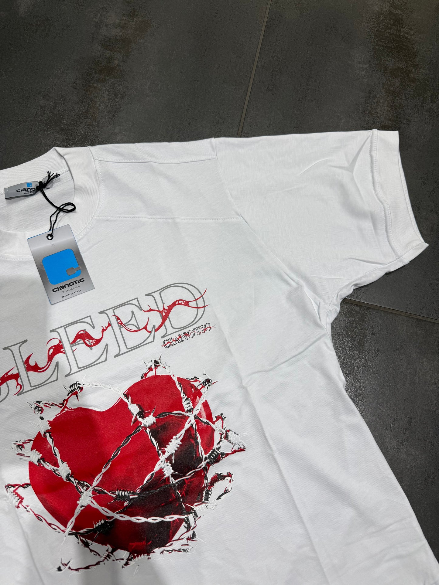 T-Shirt Uomo Cotone Taglie Forti Cnt Bleed