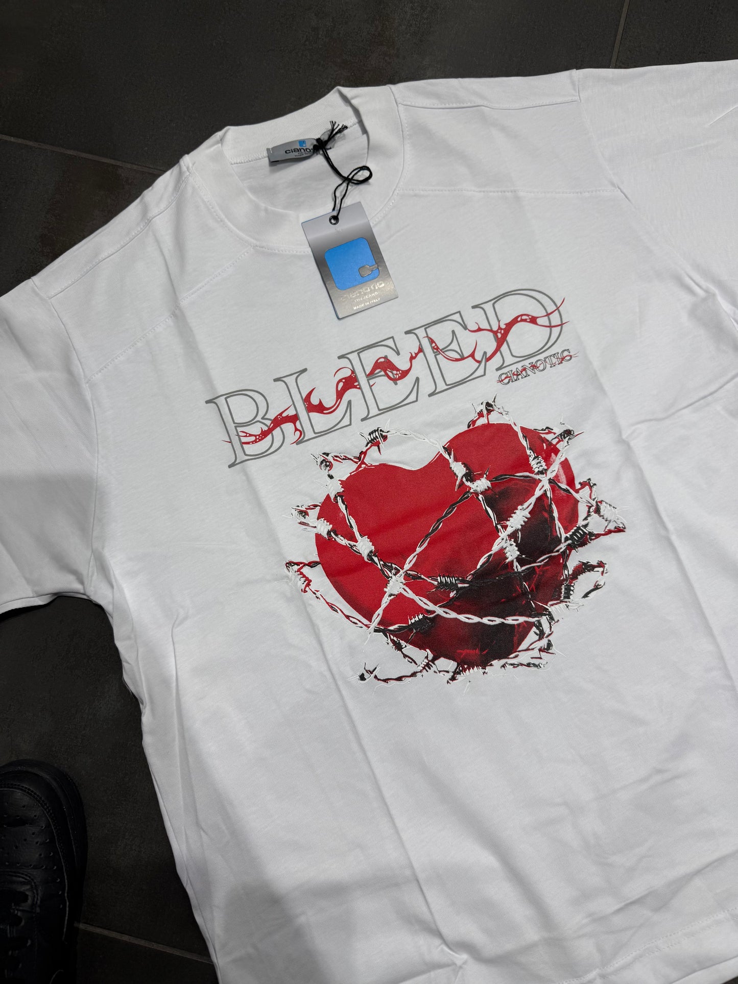 T-Shirt Uomo Cotone Taglie Forti Cnt Bleed