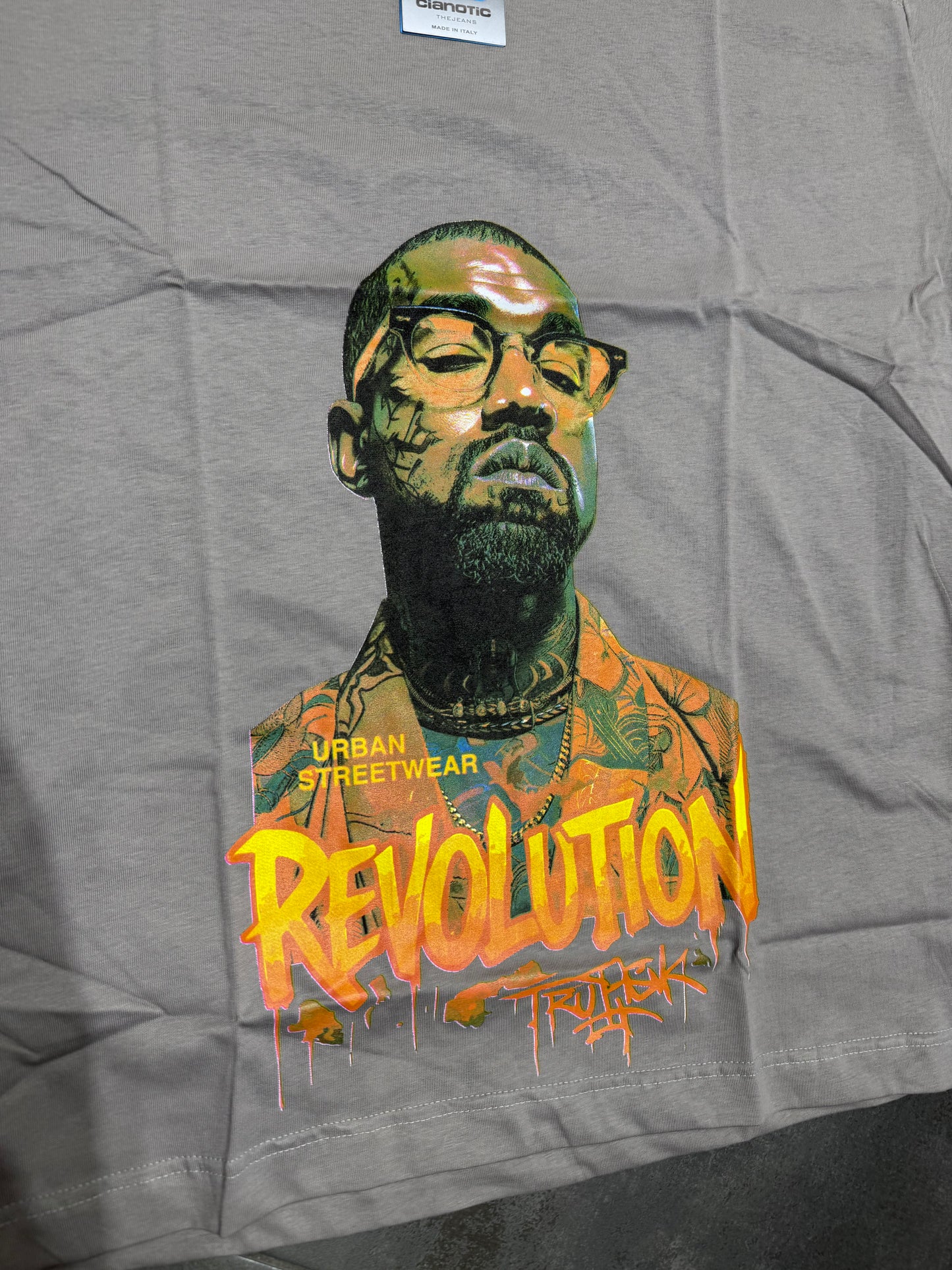 T-Shirt Uomo Cotone Taglie Forti Cnt Revolution