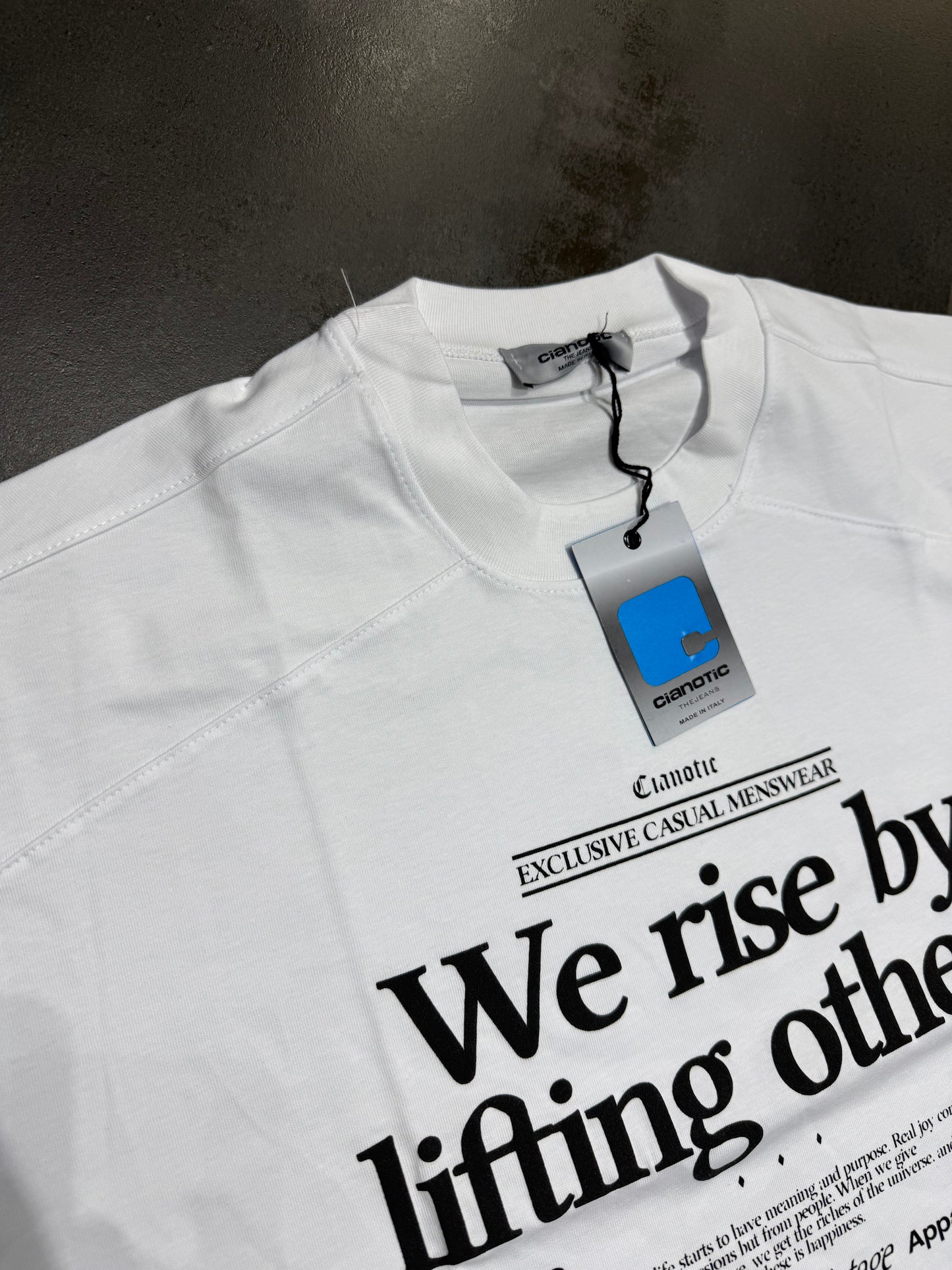 T-Shirt Uomo Cotone Taglie Forti Cnt Rise