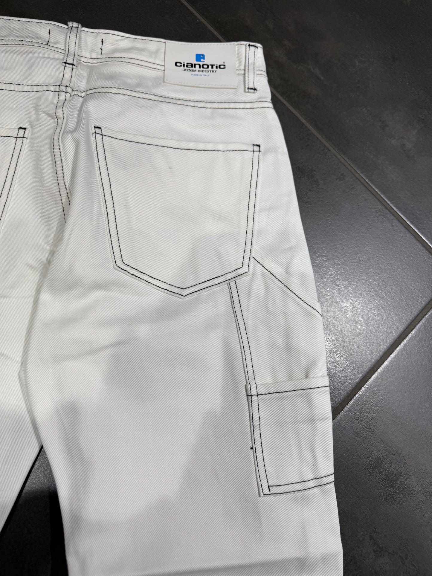 Jeans Uomo Cnt Straight Carpenter White