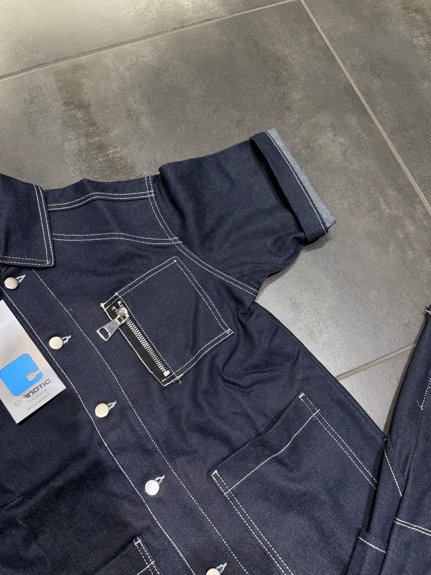 Completo Jeans Uomo Taglie Forti Cnt Carpenter Blue