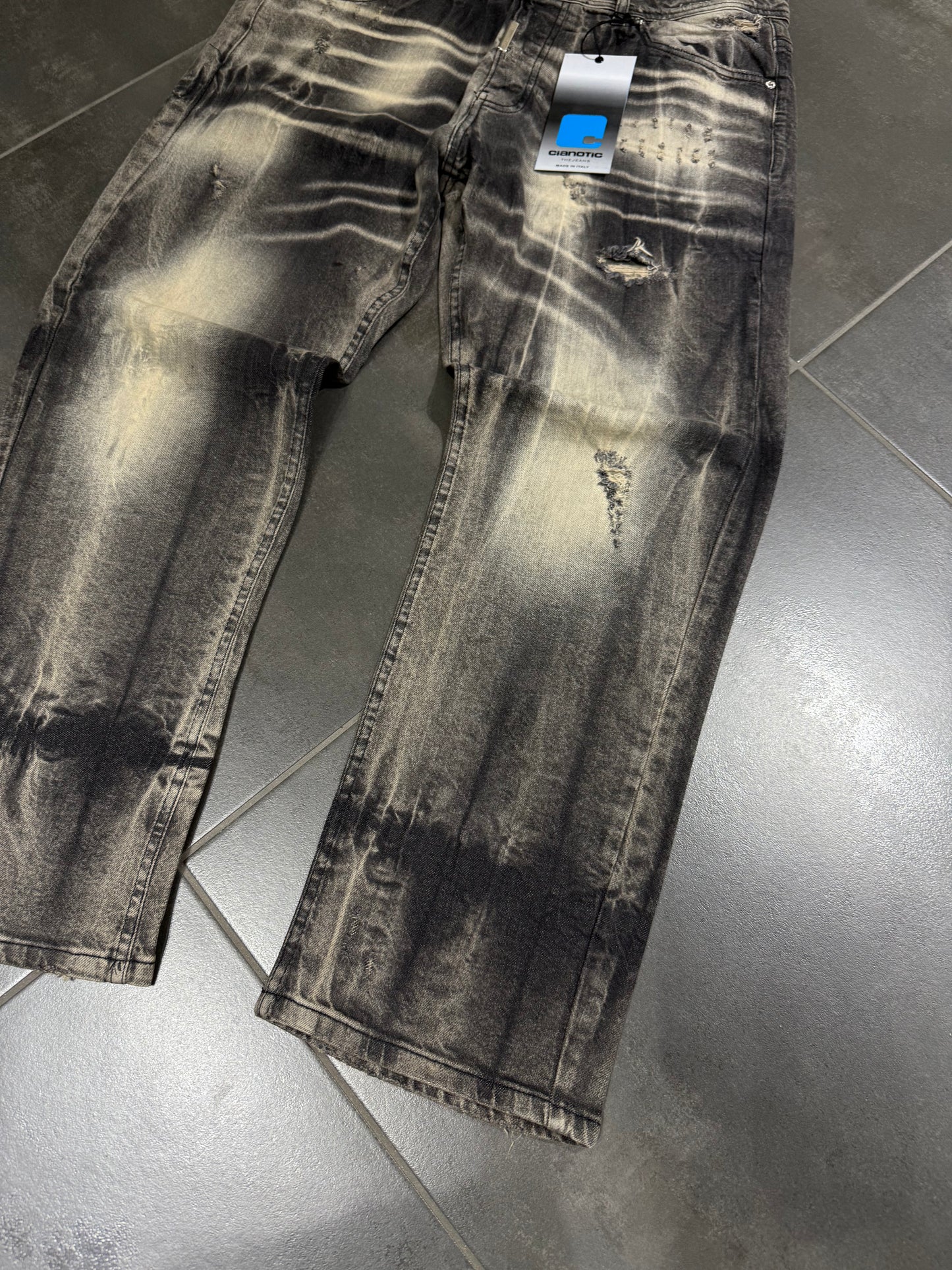 Jeans Uomo Taglie Forti Cnt Baggy Mmt Black