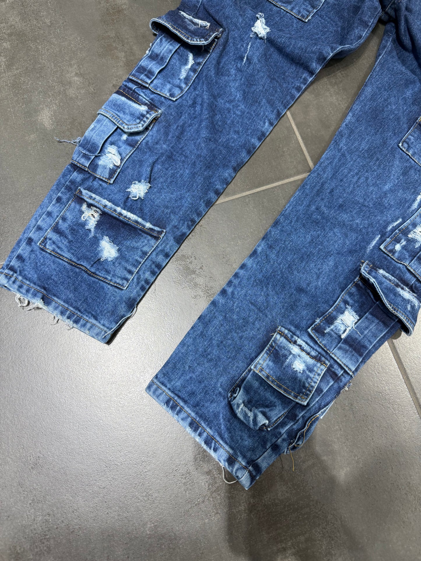 Jeans Uomo Taglie Forti Cnt Cargo 328 Blue