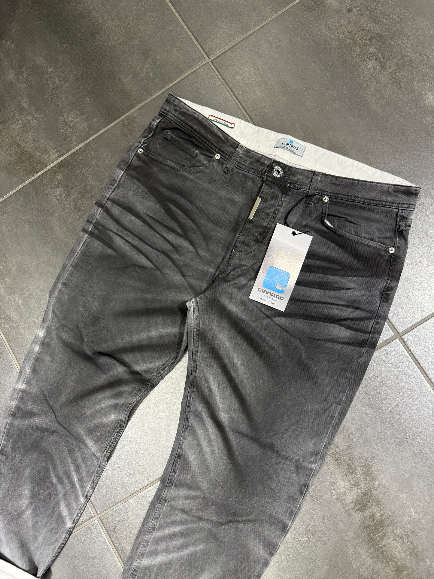 Jeans Uomo Taglie Forti Cnt TPL Off Bianco