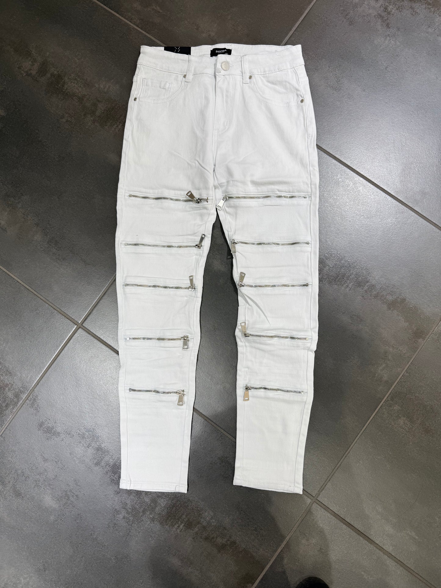 Jeans Uomo Biker 1629 White