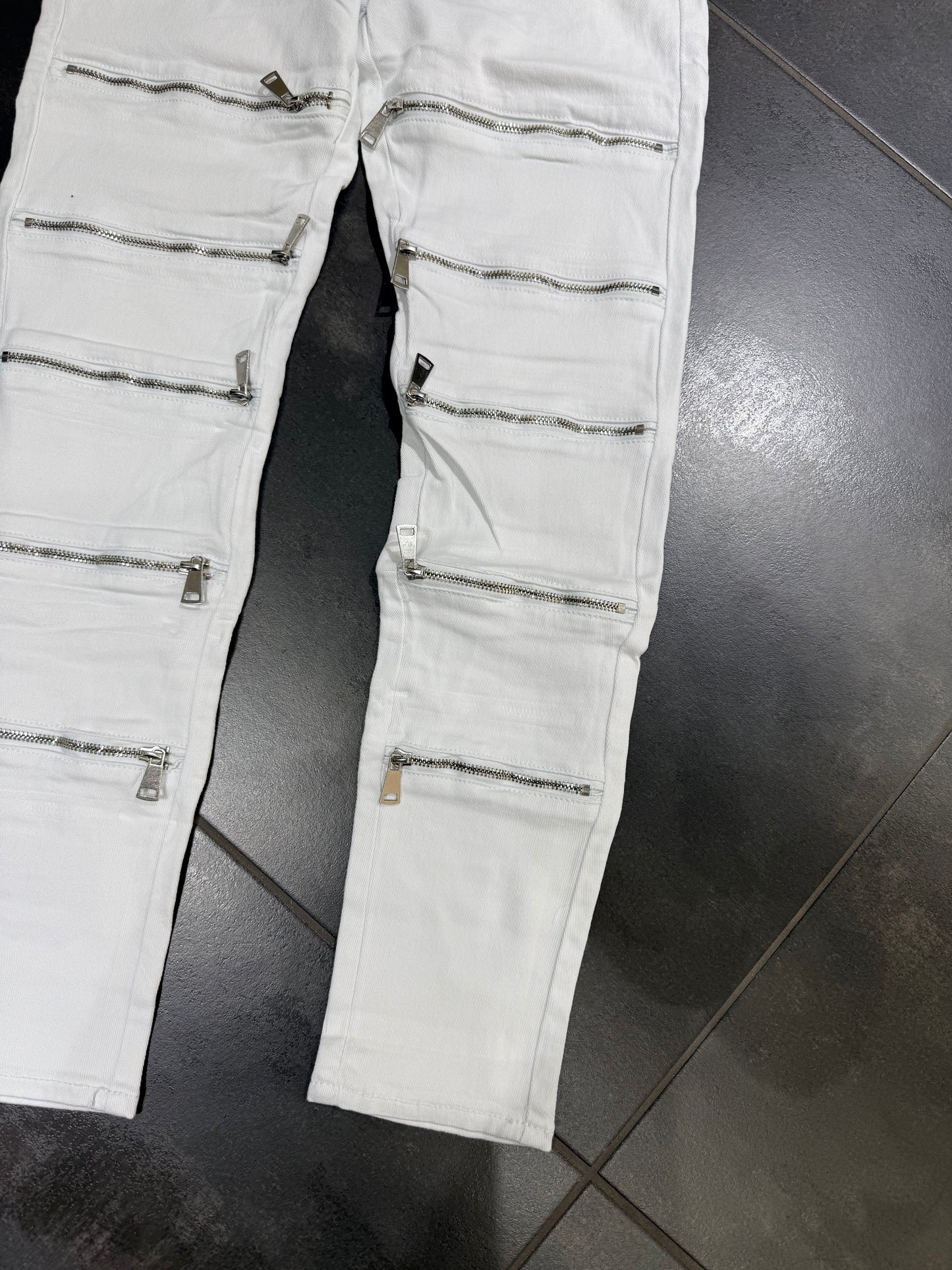 Jeans Uomo Biker 1629 White