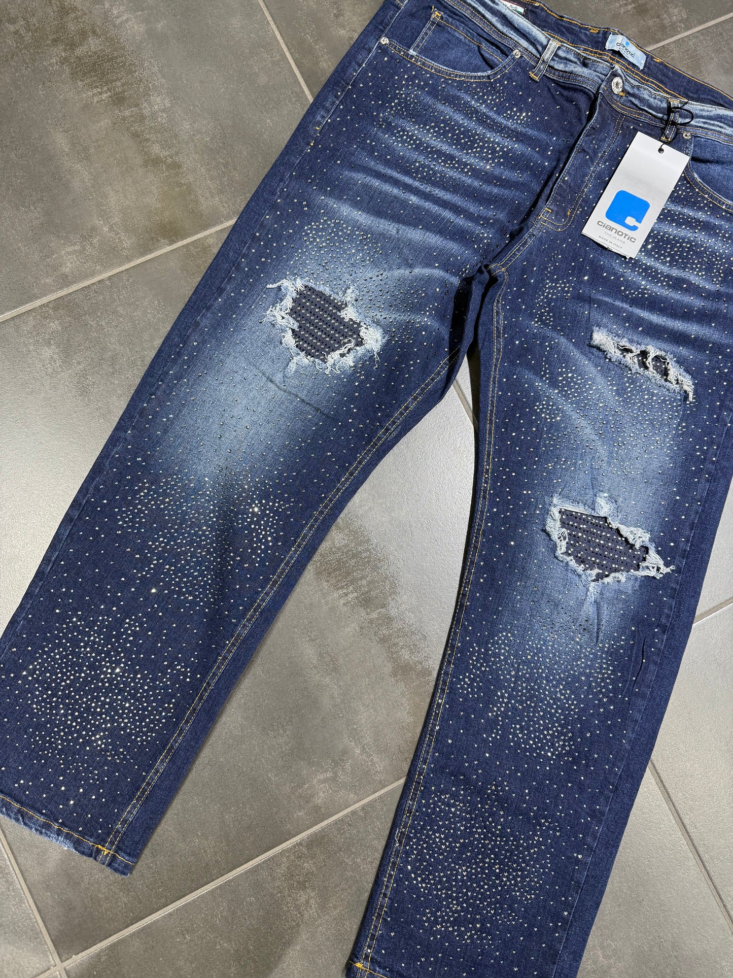Jeans Uomo Taglie Forti Cnt Baggy Diamond