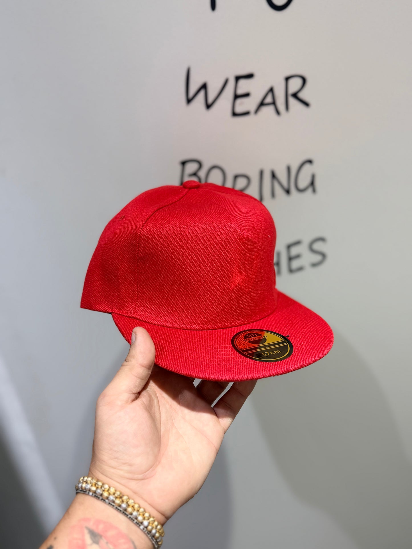 Cappello Uomo Visiera Dritta Basic Red