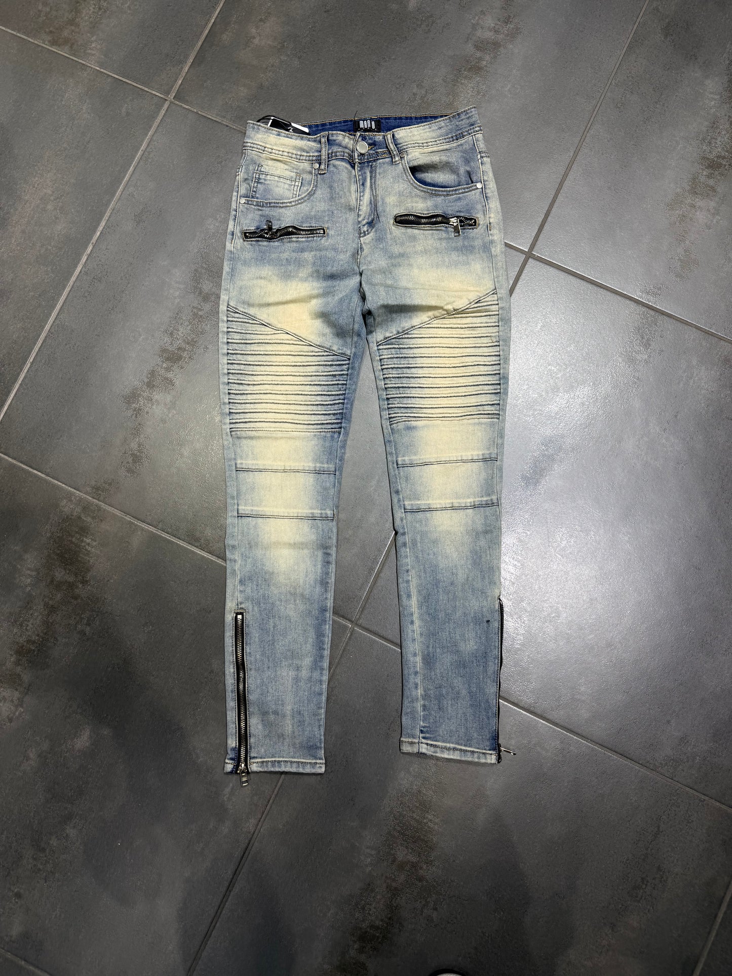Jeans Uomo Biker Sabbiato 8886