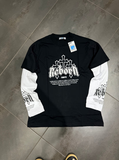 Maglia Uomo Taglie Forti Manica Lunga LongSleeve REBON