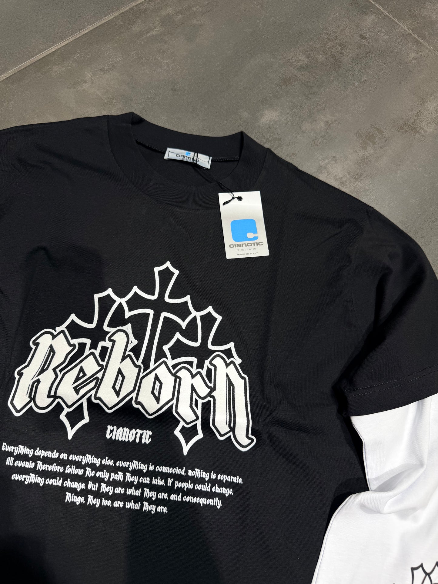 Maglia Uomo Taglie Forti Manica Lunga LongSleeve REBON