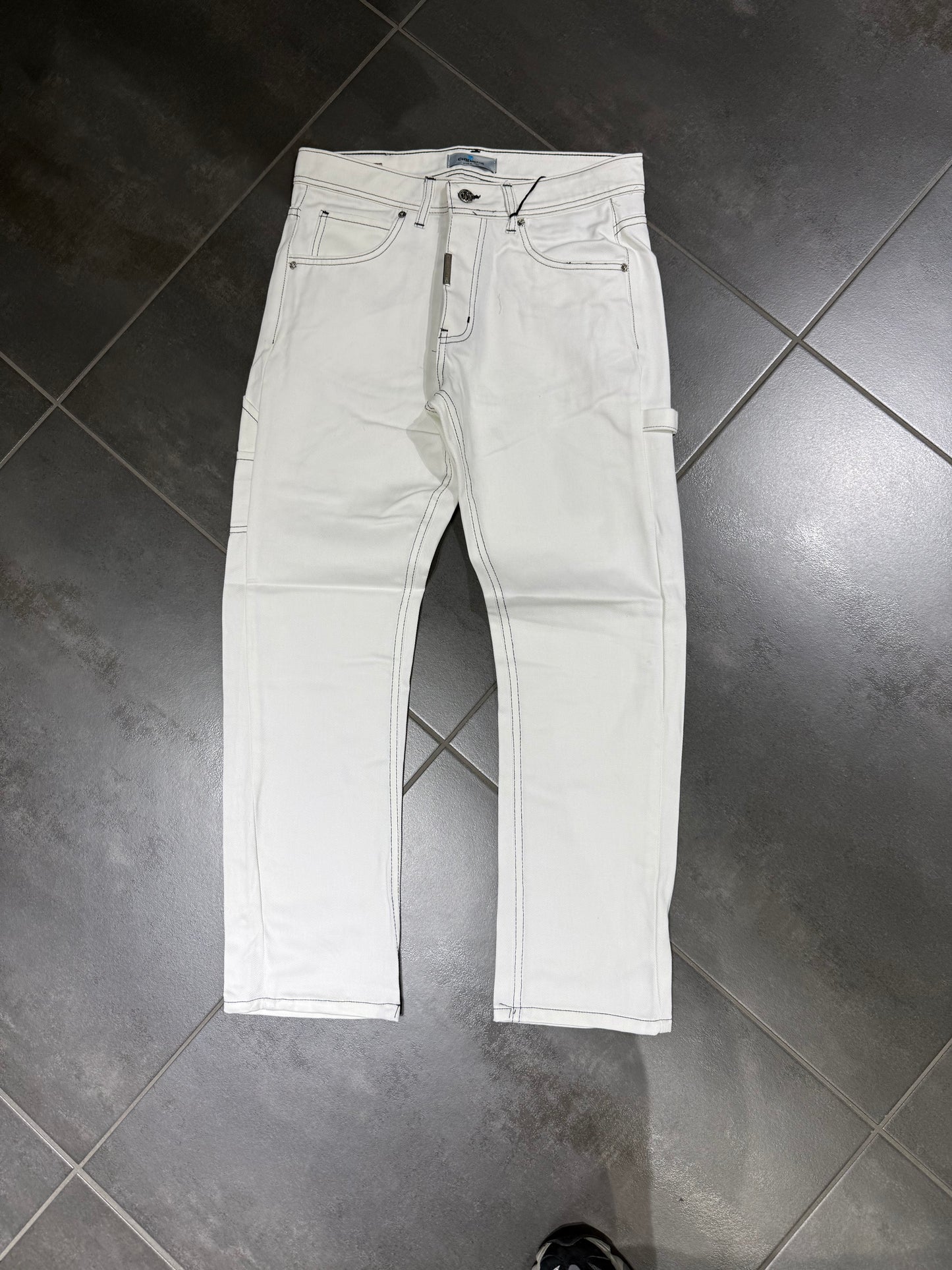 Jeans Uomo Cnt Straight Carpenter White