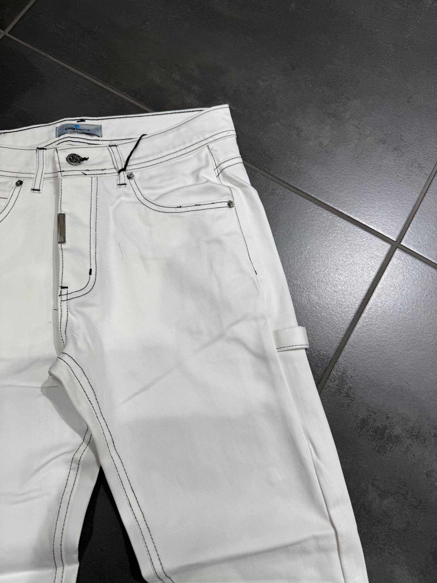 Jeans Uomo Cnt Straight Carpenter White