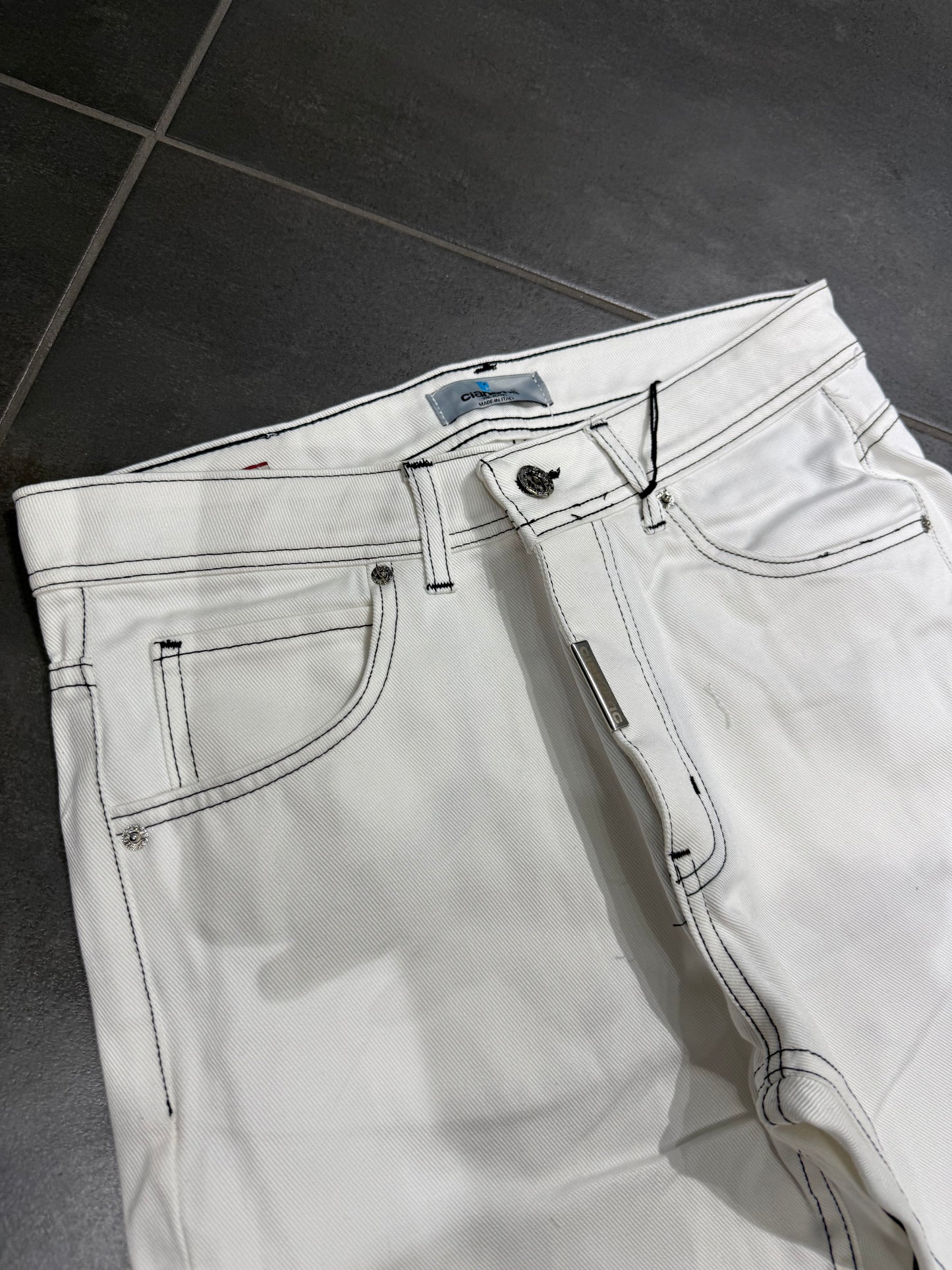 Jeans Uomo Cnt Straight Carpenter White