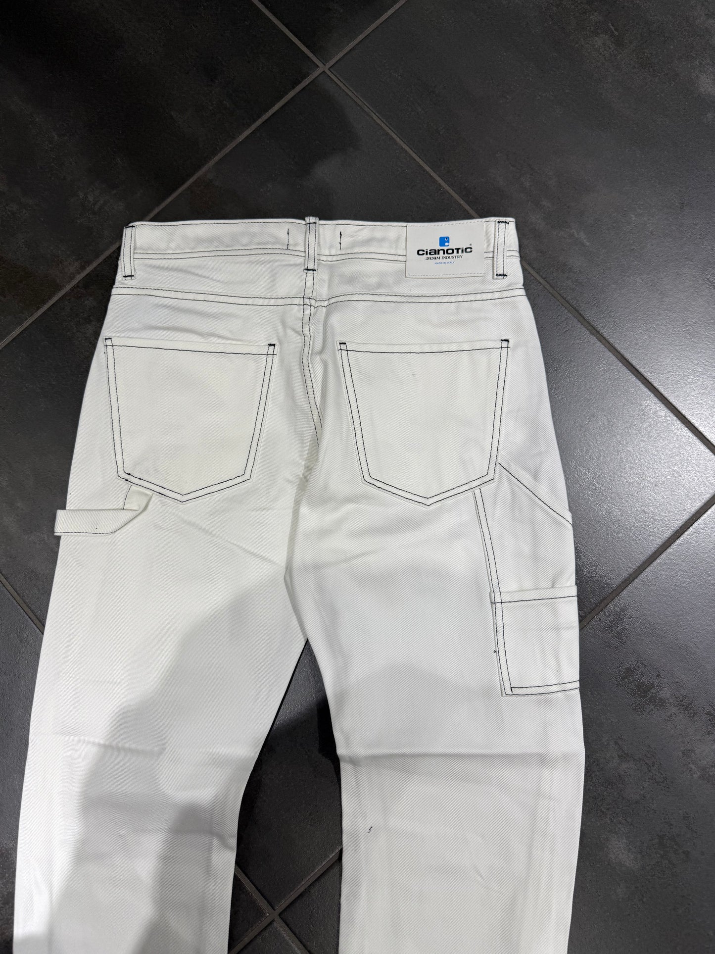 Jeans Uomo Cnt Straight Carpenter White