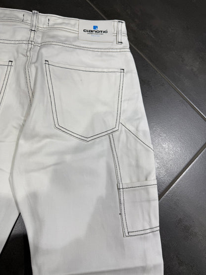 Jeans Uomo Cnt Straight Carpenter White