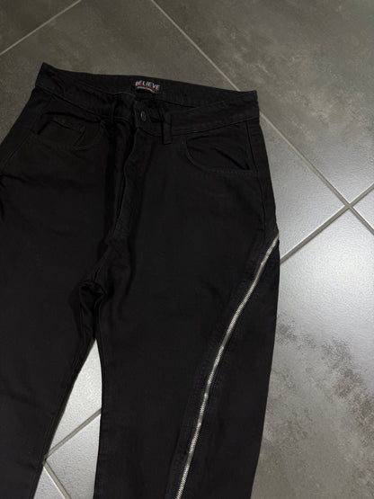 Jeans Uomo Flare Blv zip black